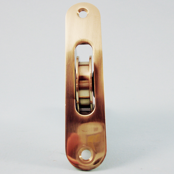 THD190/PB • Polished Brass • Radiused • Sash Pulley With Steel Body and 44mm [1¾] Brass Pulley